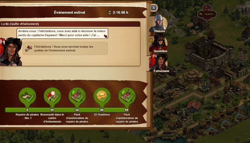 Fin de l'événement estival 2021 de Forge of Empires