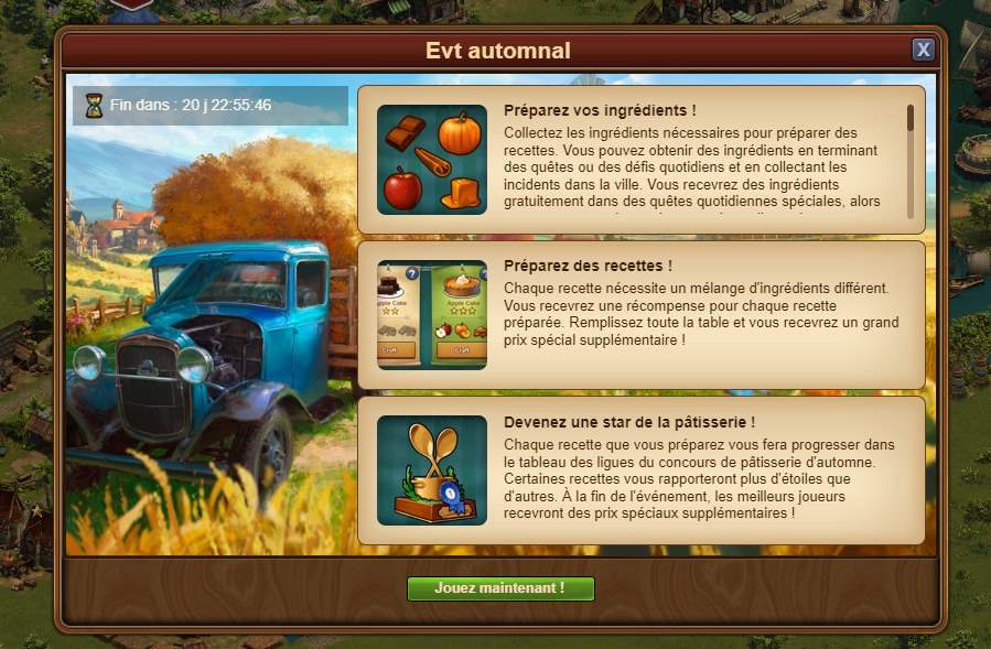 détail événement automnal Forge of Empires